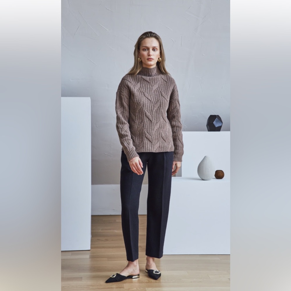 Maison de ines pintuck wool pants black